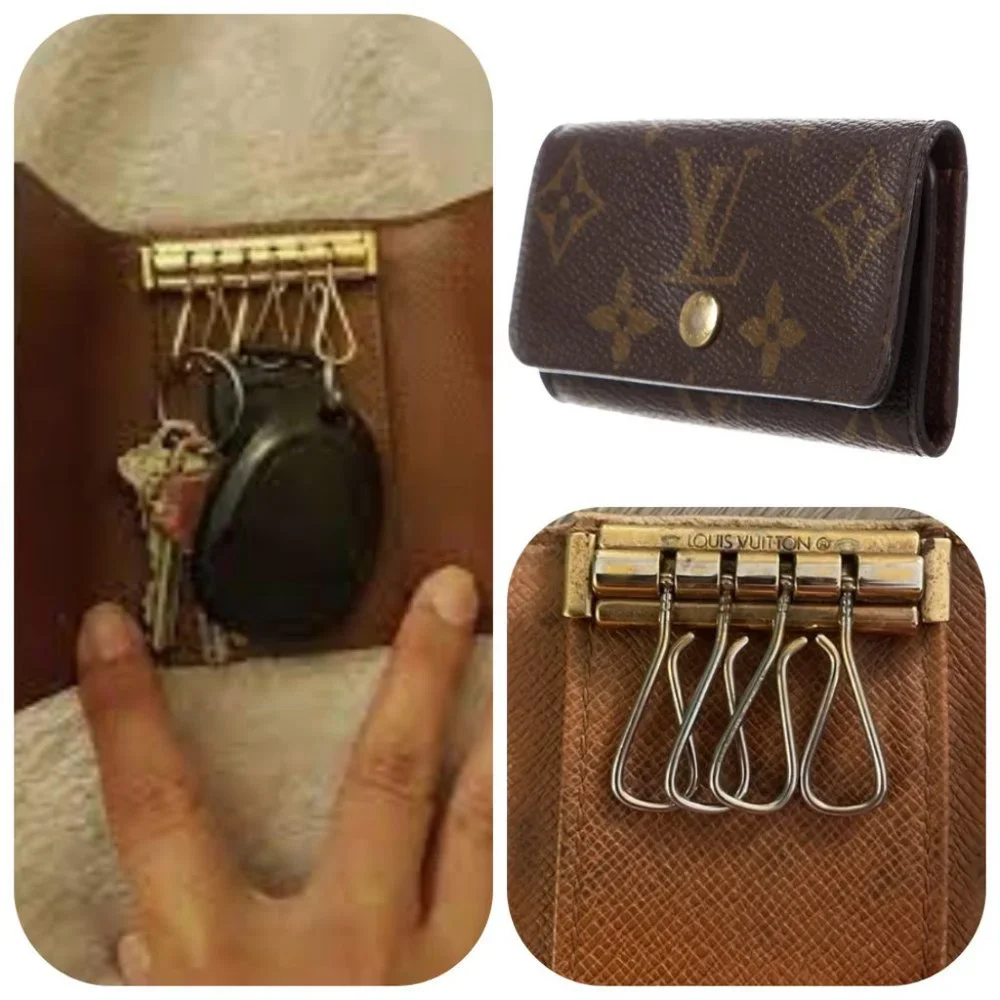 - Auc LV Monogram leather Key Holder